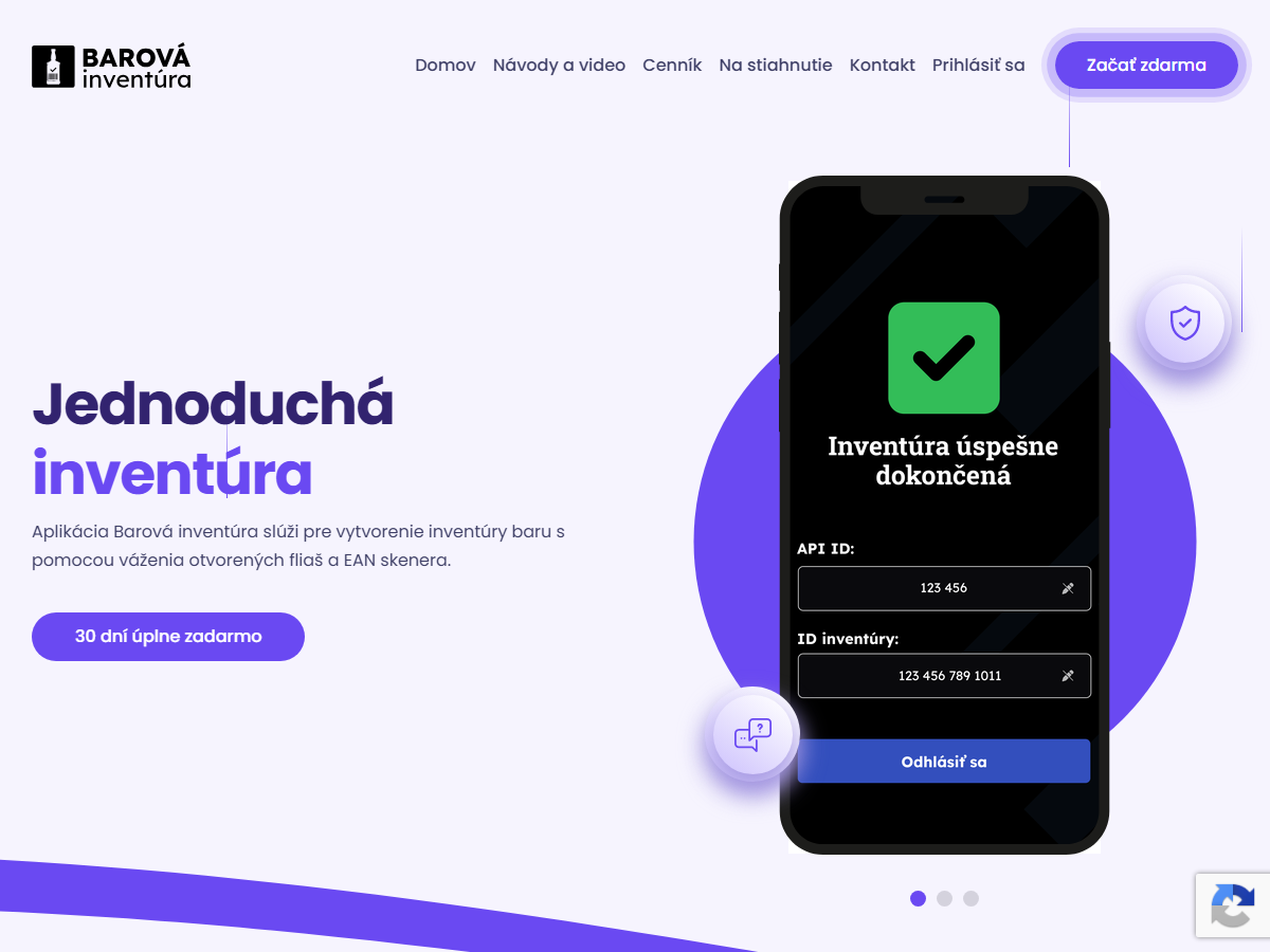Ukážka projektu Barová inventúra